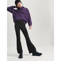 M&S Cotton Rich Studded Kickflare Legging Black