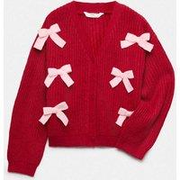 M&S Novelty Cardigan (6-16 Yrs) Red