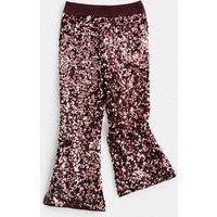 M&S Sequin Kickflare Trousers Pink Mix