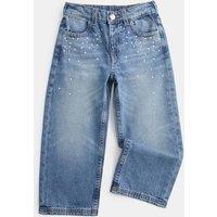M&S Denim Elasticated Straight Leg Jeans Denim