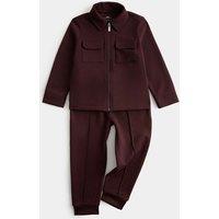 M&S 2 Piece Shirt And Trousers Outfit (2-8 Yrs) Burgundy