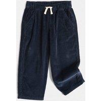 M&S Pure Cotton Corduroy Drawstring Trousers (2-8 Yrs) Navy