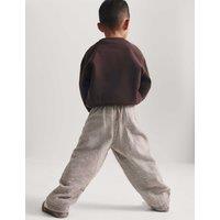 M&S Pure Cotton Checked Trousers (2-8 Yrs) Brown