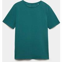 Goodmove Round Neck Mesh Relaxed T-shirt Petrol Green