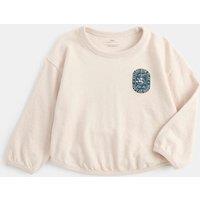 M&S Pure Cotton Textured Graphic Top (2-8 Yrs) Cream Mix