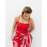 M&S Bandeau Tankini Top Lacquer Red