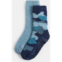 M&S 2 Pack Camouflage Slipper Socks Multi