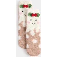 M&S Christmas Pudding Cosy Socks Cream Mix
