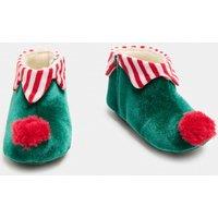 M&S Baby Elf Boot Pram Shoes (0-18 Mths) Green Mix