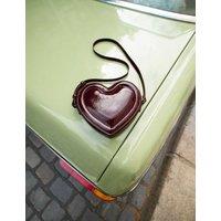 M&S Kids' Heart Crossbody Bag Burgundy