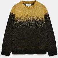 Autograph Mohair Blend Ombre Crew Neck Jumper Chartreuse