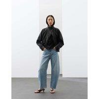 Autograph High Waisted Barrel Leg Jeans Light Indigo