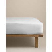 M&S Pure Cotton 180 Thread Count Deep Fitted Sheet White