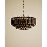 M&S 3 Tiered Glass Chandelier Amber