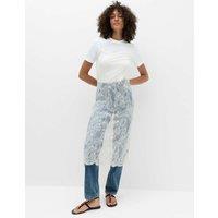M&S Cotton Blend Lace Midi Cami Dress Ivory