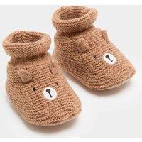 M&S Baby Knitted Bear Booties Tan