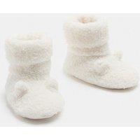 M&S Borg Booties (Newborn) Ivory Mix