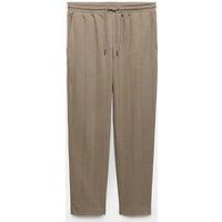 Autograph Drop Needle Pure Cotton Straight Leg Joggers Sable
