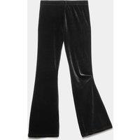 M&S Velvet Kickflare Leggings (6-16 Yrs) Black