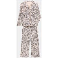 M&S Cotton Blend Animal Print Pyjama Set (6-16 Years) Multi