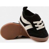 M&S Baby First Walker Flatsole Trainers (3 Small-4 Small) Black Mix