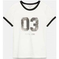 M&S Cotton Rich Graphic T-Shirt Ivory Mix