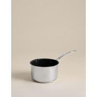 M&S Stainless Steel 14cm Non-Stick Milk Pan Silver
