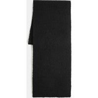 M&S Ribbed Scarf with Cotton Black