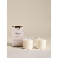M&S Set of 2 Frankincense & Myrrh Candle Refills White Mix