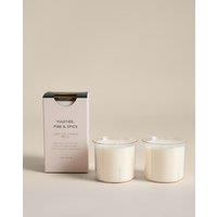 M&S Set of 2 Yuletide Pine & Spice Candle Refills White Mix