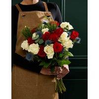 M&S Flower Market Festive Red & White Rose Bouquet
