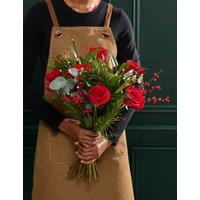 M&S Flower Market Festive Red Rose Light Up Bouquet