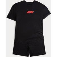 M&S Formula 1 Short Pyjamas (6-16 Yrs) Black Mix