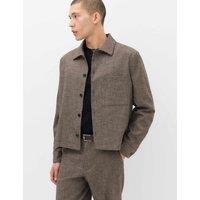 M&S Textured Boxy Overshirt Brown