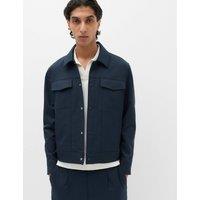 M&S Regular Fit Trucker Jacket Navy Mix