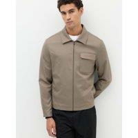 M&S Harrington Overshirt Jacket Mocha