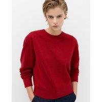 M&S Shoulder Detail Relaxed Jumper Ruby Red