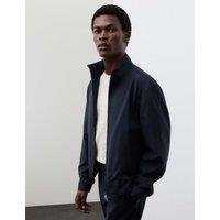 Autograph Tailored Fit Performance Funnel Neck Jacket Navy