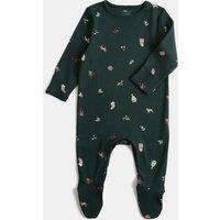 M&S Christmas Sleepsuit (0-3 Yrs) Dark Green