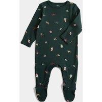 M&S Christmas Sleepsuit (0-3 Yrs) Dark Green