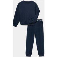 M&S Stretch Lounge Pyjama Set Navy