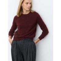 Autograph Pure Cashmere Crew Neck Jumper Dark Burgundy