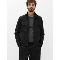 M&S Funnel Neck Patch Pocket Co-ord Black