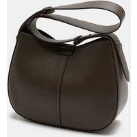 M&S Faux Leather Saddle Bag Dark Grey