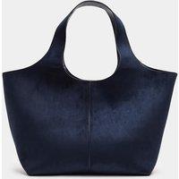 M&S Faux Suede Tote Bag Midnight Navy