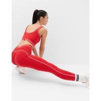 Goodmove Cotton Rich High Waisted Piped Leggings Poppy