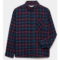 M&S Pure Cotton Checked Shirt Red Mix