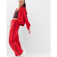 Goodmove Cotton Rich Side Stripe Wide Leg Joggers Poppy
