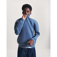 M&S Scuba Quarter Zip Sweatshirt (6-16 Yrs) Steel Blue