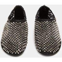 M&S Gem High Vamp Flat Shoe Black Mix